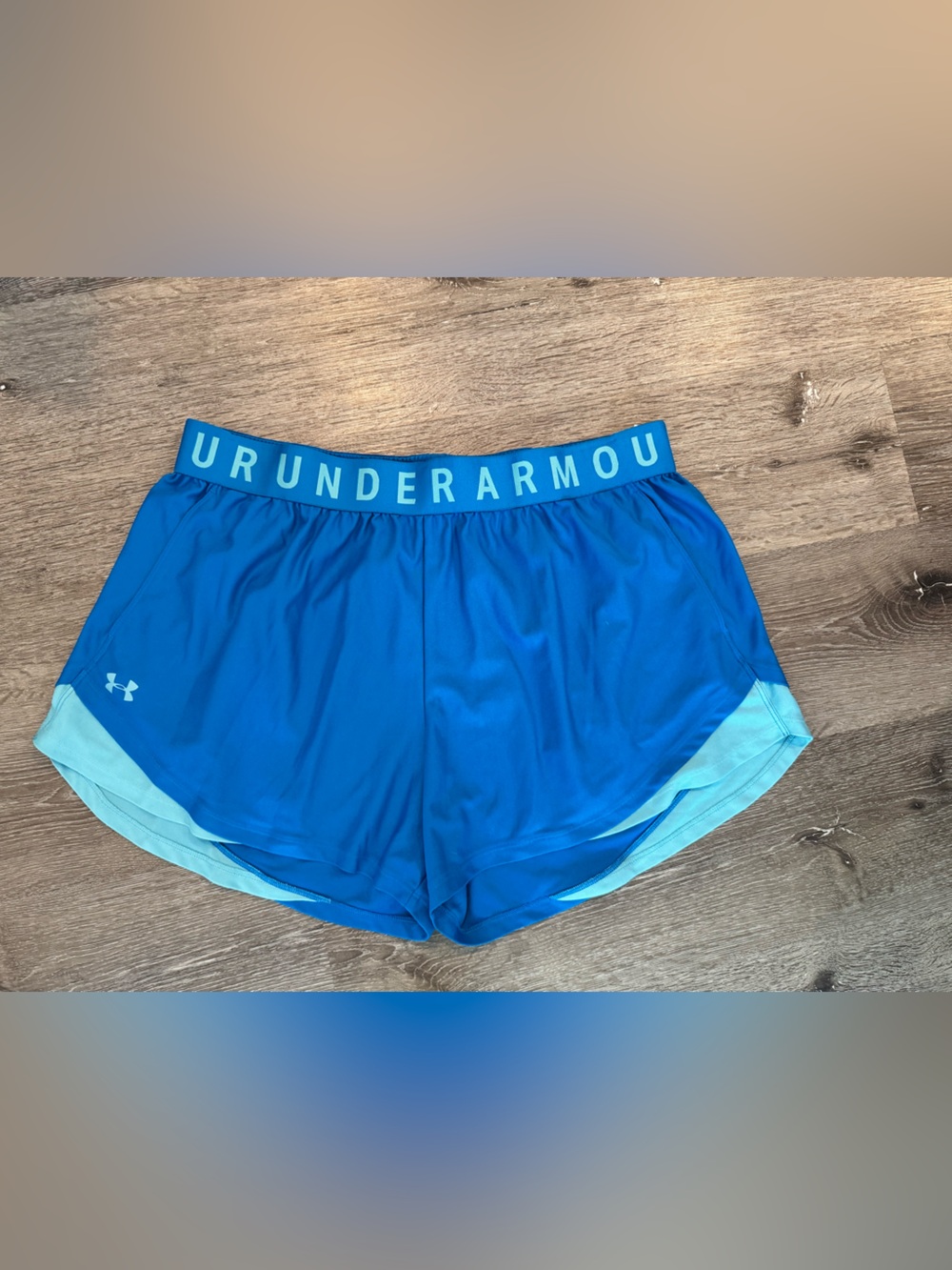 Under Armour HeatGear Athletic Training Shorts Women's 2X Blue Loose Fit